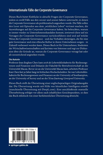 Produktbild: Internationale F&auml;lle der Corporate Governance