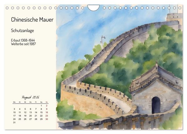Produktbild: Welterbest&auml;tten von der Antike bis in die Neuzeit (Wandkalender 2026 DIN A4 quer), CALVENDO Monatskalender