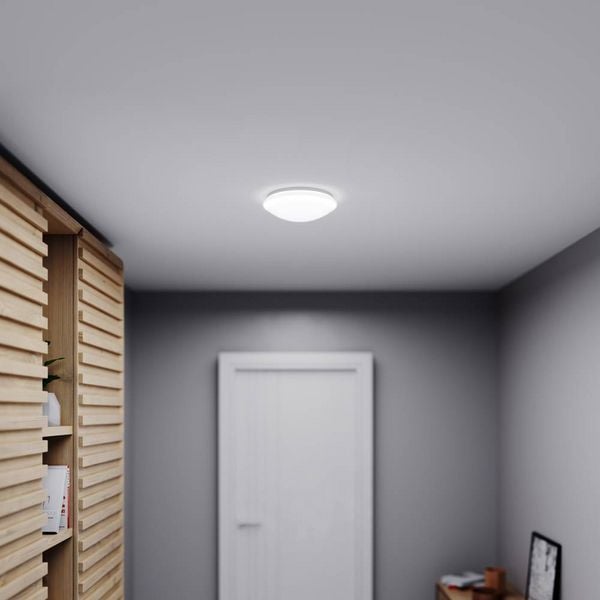 Produktbild: Steinel 738013 RS 16 S Deckenleuchte mit Bewegungsmelder Energiesparlampe, LED E27 60W Wei&szlig;