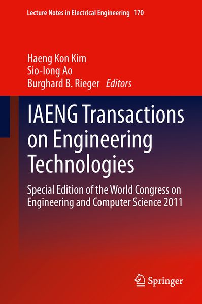 Produktbild: IAENG Transactions on Engineering Technologies