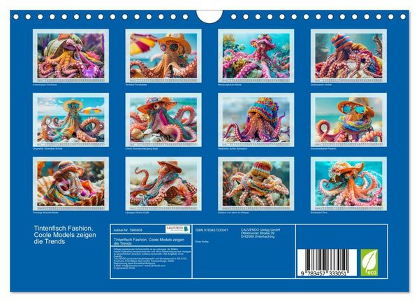 Produktbild: Tintenfisch Fashion. Coole Models zeigen die Trends (Wandkalender 2026 DIN A4 quer), CALVENDO Monatskalender