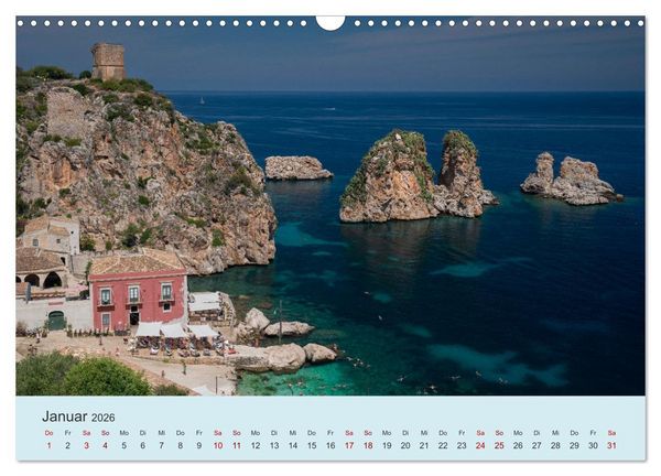 Produktbild: Sizilien &ndash; Die Insel, auf der es keinen Winter gibt (Wandkalender 2026 DIN A3 quer), CALVENDO Monatskalender