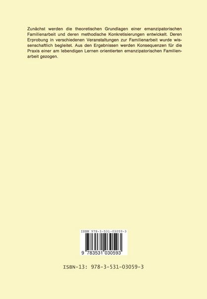 Produktbild: Emanzipatorische Familienarbeit