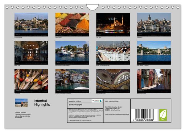 Produktbild: Istanbul Highlights (Wandkalender 2026 DIN A4 quer), CALVENDO Monatskalender