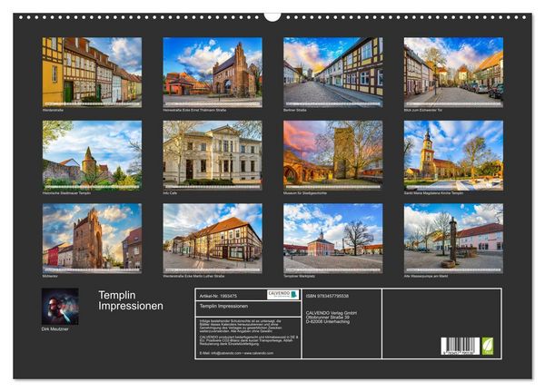 Produktbild: Templin Impressionen (Wandkalender 2026 DIN A2 quer), CALVENDO Monatskalender