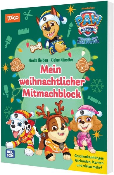 Produktbild: PAW Patrol Mitmachbuch: Gro&szlig;e Helden &ndash; Kleine K&uuml;nstler: Mein weihnachtlicher Mitmachblock