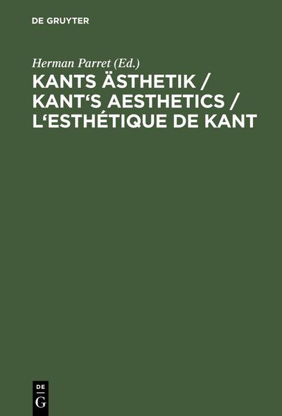 Produktbild: Kants &Auml;sthetik / Kant's Aesthetics / L'esth&eacute;tique de Kant