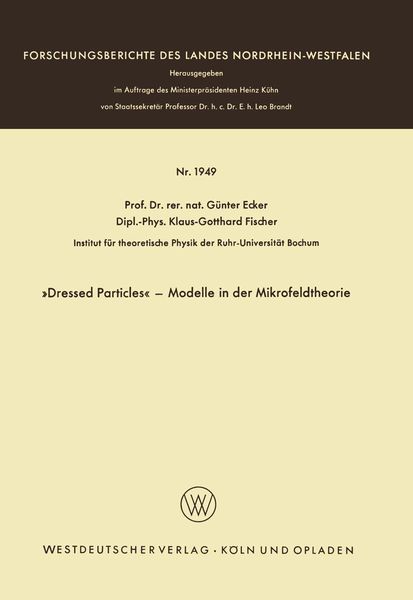 Produktbild: &raquo;Dressed Particles&laquo; - Modelle in der Mikrofeldtheorie