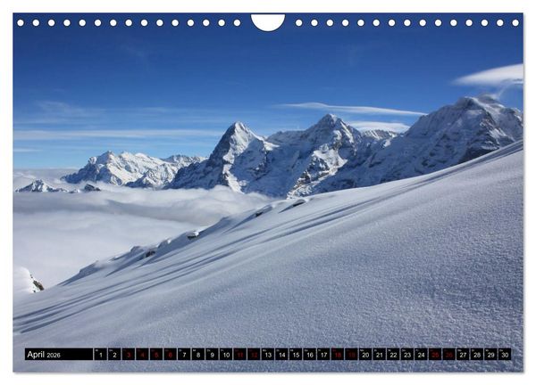 Produktbild: Eiger, M&ouml;nch und Jungfrau 2026 (Wandkalender 2026 DIN A4 quer), CALVENDO Monatskalender