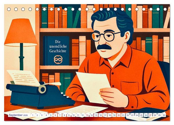 Produktbild: Michael Ende (Tischkalender 2026 DIN A5 quer), CALVENDO Monatskalender