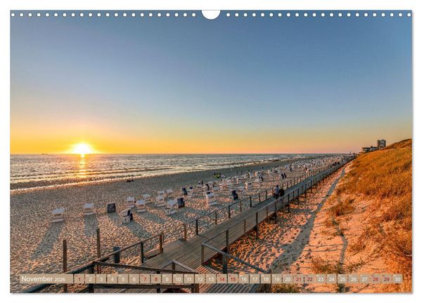 Produktbild: Sylt im Abendlicht (Wandkalender 2026 DIN A3 quer), CALVENDO Monatskalender