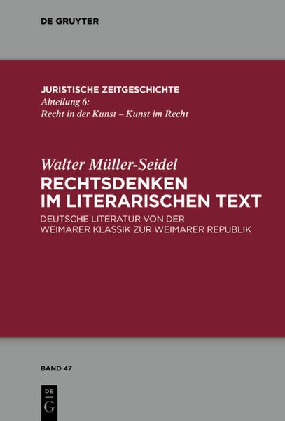 Produktbild: Rechtsdenken im literarischen Text