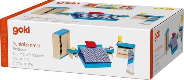 Produktbild: goki Puppenm&ouml;bel Schlafzimmer f&uuml;r Puppenhaus