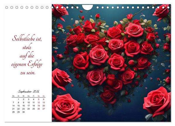 Produktbild: Dein Jahr gef&uuml;llt mit Selbstliebe (Wandkalender 2026 DIN A4 quer), CALVENDO Monatskalender