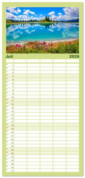 Produktbild: Familienplaner 2026 - St.Johann im Pongau mit 5 Spalten (Wandkalender, 21 x 45 cm) CALVENDO