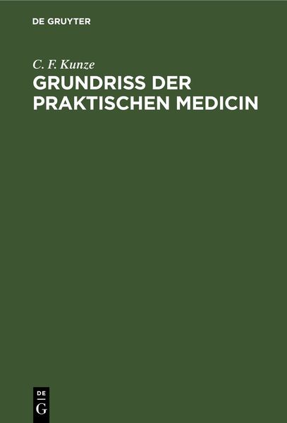 Produktbild: Grundriss der praktischen Medicin