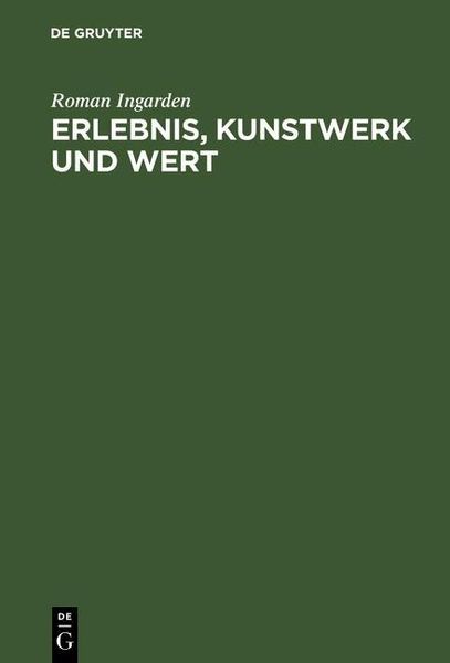 Produktbild: Erlebnis, Kunstwerk und Wert