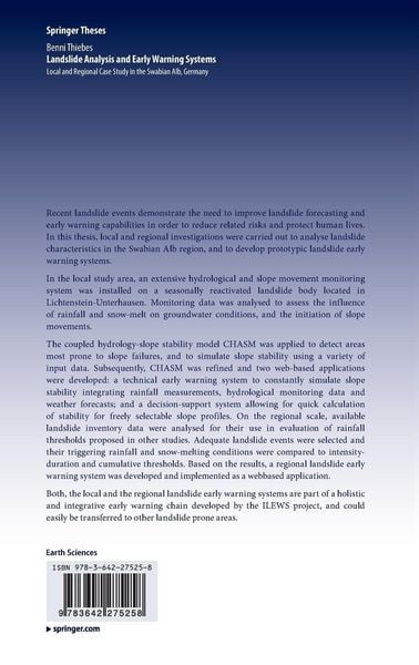 Produktbild: Landslide Analysis and Early Warning Systems