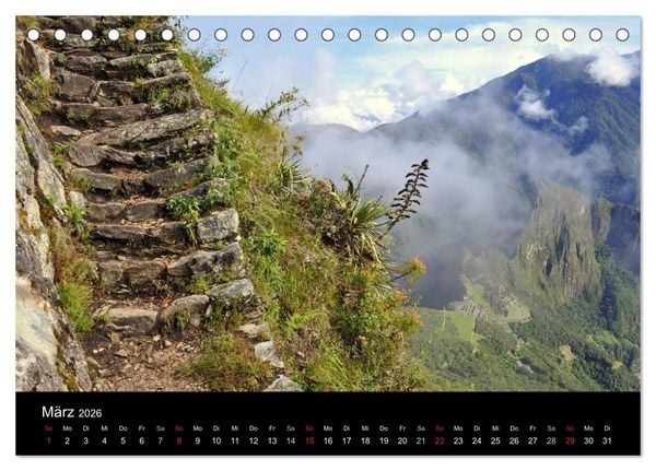 Produktbild: Machu Picchu - Exklusiv (Tischkalender 2026 DIN A5 quer), CALVENDO Monatskalender