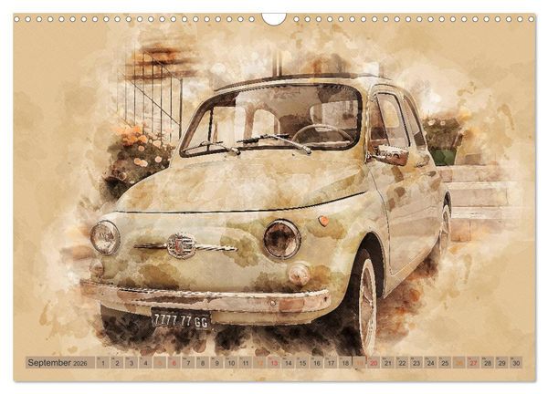 Produktbild: Kult-Autos, Nuova 500 (Wandkalender 2026 DIN A3 quer), CALVENDO Monatskalender