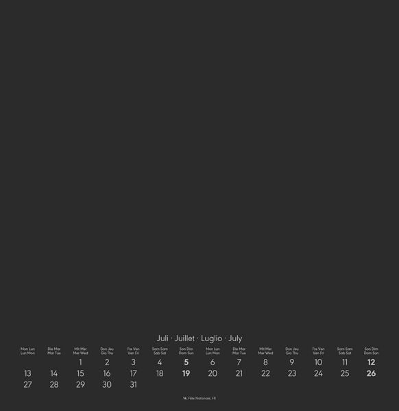 Produktbild: Kreativ-Kalender schwarz 2026 - 32 x 33 - Foto, Malen, Basteln - datiert - Kreativkalender - Foto-Kalender - Alpha Edition