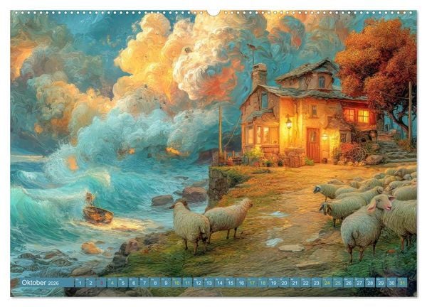 Produktbild: Am Wasser - Bei Sturm und Sonnenschein (hochwertiger Premium Wandkalender 2026 DIN A2 quer), Kunstdruck in Hochglanz