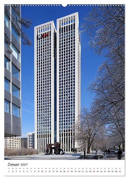 Produktbild: Frankfurter Hochh&auml;user (hochwertiger Premium Wandkalender 2027 DIN A2 hoch), Kunstdruck in Hochglanz