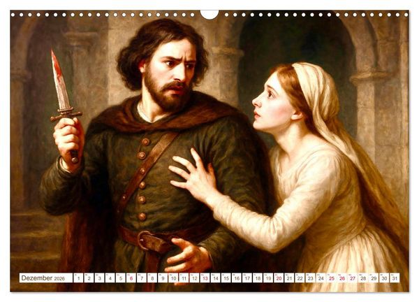 Produktbild: William Shakespeare (Wandkalender 2026 DIN A3 quer), CALVENDO Monatskalender