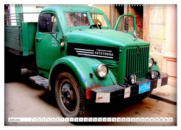 Produktbild: LKW Oldtimer der UdSSR - Sowjetische Lastkraftwagen in Kuba (hochwertiger Premium Wandkalender 2026 DIN A2 quer), Kunstdruck in Hochglanz