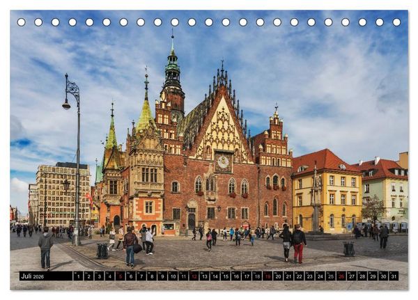Produktbild: Ein Wochenende in Breslau (Tischkalender 2026 DIN A5 quer), CALVENDO Monatskalender