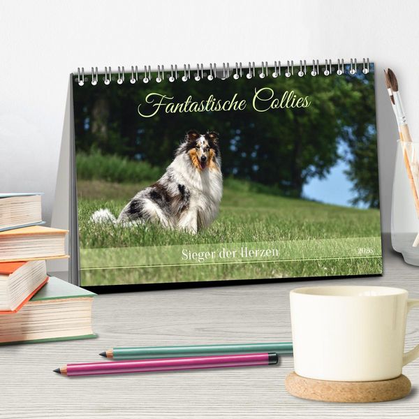 Produktbild: Fantastische Collies - Sieger der Herzen (Tischkalender 2026 DIN A5 quer), CALVENDO Monatskalender