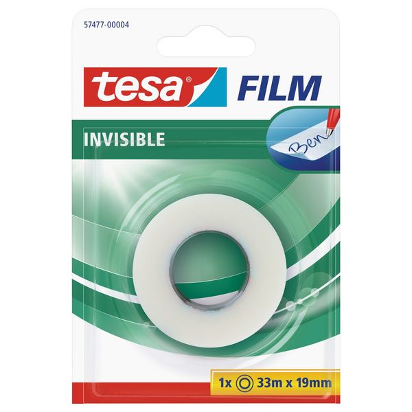 TESA Klebeband Film invisible, 19 mm x 33 m Blister