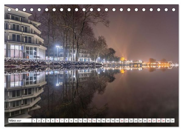 Produktbild: Waren M&uuml;ritz, nach Sonnenuntergang (Tischkalender 2027 DIN A5 quer), CALVENDO Monatskalender