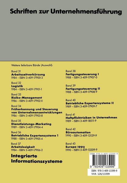 Produktbild: Integrierte Informationssysteme