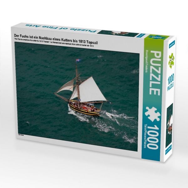 CALVENDO Puzzle Der Fuchs ist ein Nachbau eines Kutters bis 1813 Topsail | 1000 Teile Lege-Größe 64 × 48 cm Foto-Puzzle für glückliche Stunden