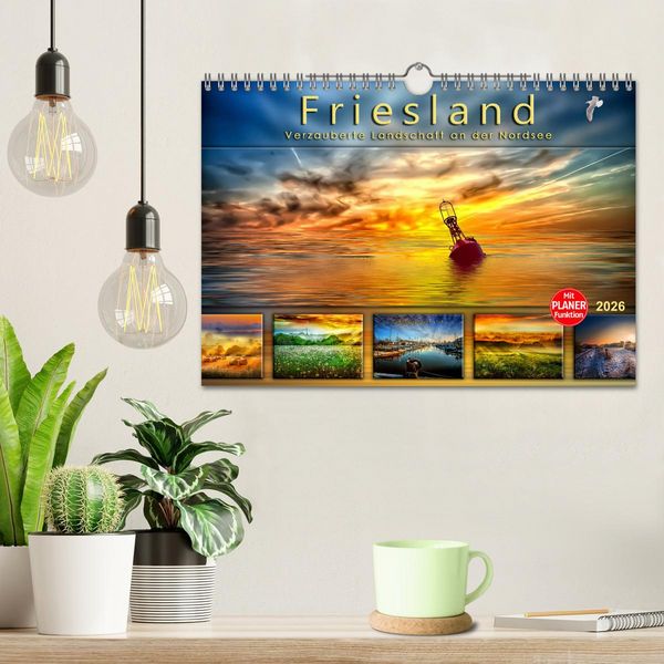 Produktbild: Friesland, verzauberte Landschaft an der Nordsee (Wandkalender 2026 DIN A4 quer), CALVENDO Monatskalender