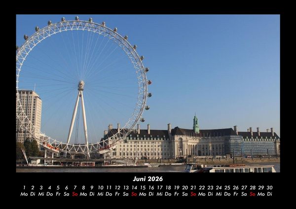 Produktbild: London 2026 Fotokalender DIN A3