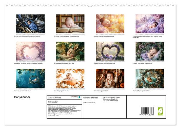 Produktbild: Babyzauber (hochwertiger Premium Wandkalender 2026 DIN A2 quer), Kunstdruck in Hochglanz