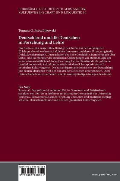 Produktbild: Deutschland und die Deutschen in Forschung und Lehre