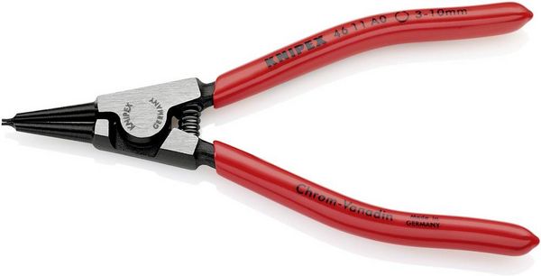 Produktbild: Knipex 46 11 A0 Seegeringzange Passend f&uuml;r (Seegeringzangen) Au&szlig;enringe 3-10 mm Spitzenform (Details) gerade