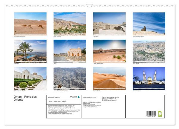 Produktbild: Oman - Perle des Orients (Wandkalender 2026 DIN A2 quer), CALVENDO Monatskalender