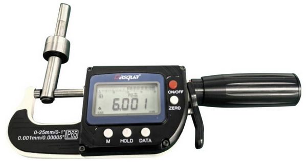 Produktbild: Dasqua 4105-0005 Digitales Dickenmessger&auml;t (L x B) 160 mm x 55 mm mit digitaler Anzeige, metrisch 25 mm Ablesung: 0.01 mm