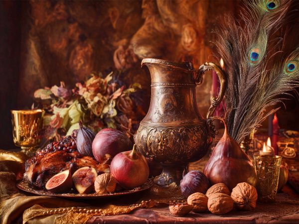 Produktbild: CALVENDO Puzzle Ein gedeckter Tisch, ein Herz voller F&uuml;lle | 1000 Teile Lege-Gr&ouml;&szlig;e 64x48cm Foto-Puzzle f&uuml;r gl&uuml;ckliche Stunden