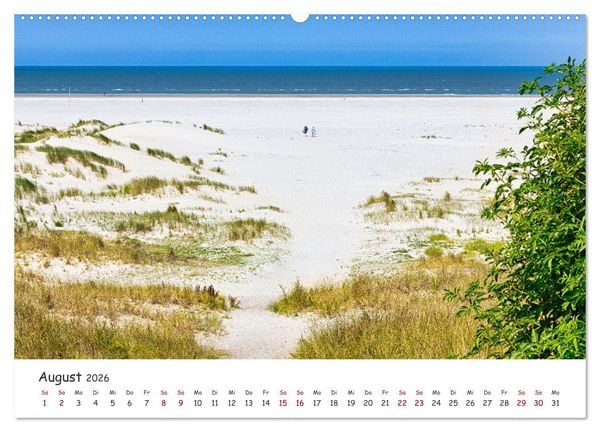 Produktbild: Sehnsuchtinsel Langeoog (hochwertiger Premium Wandkalender 2026 DIN A2 quer), Kunstdruck in Hochglanz