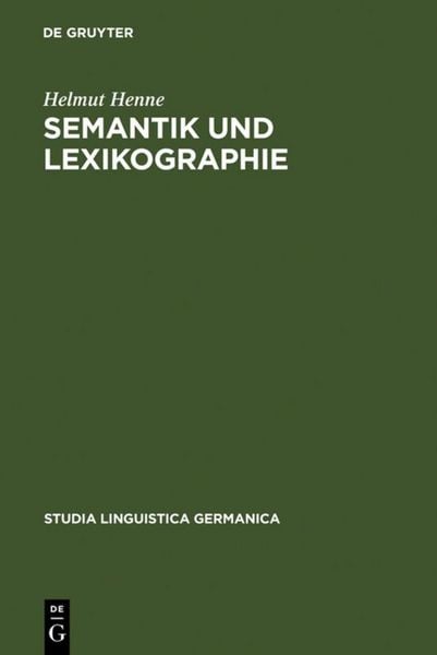 Produktbild: Semantik und Lexikographie