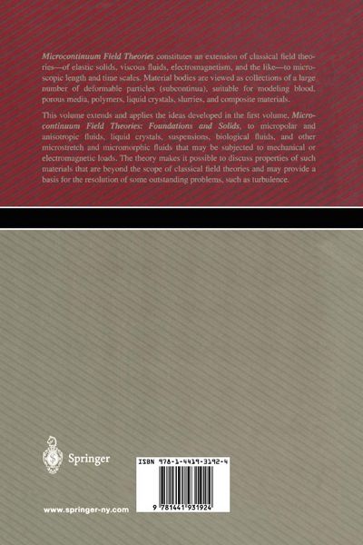 Produktbild: Microcontinuum Field Theories