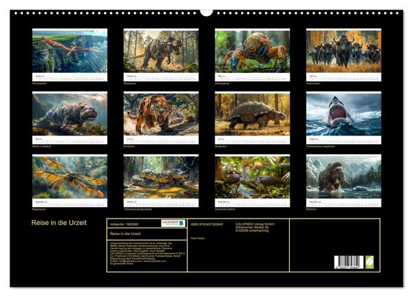 Produktbild: Reise in die Urzeit (Wandkalender 2026 DIN A2 quer), CALVENDO Monatskalender