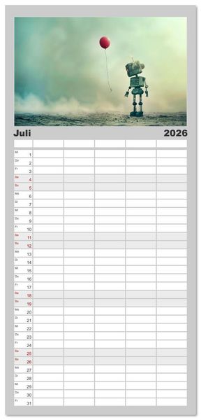 Produktbild: Familienplaner 2026 - Zwischen Sternenstaub und Stille mit 5 Spalten (Wandkalender, 21 x 45 cm) CALVENDO