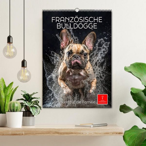 Produktbild: Franz&ouml;sische Bulldogge - ein Hund f&uuml;r die Familie (Wandkalender 2026 DIN A2 hoch), CALVENDO Monatskalender