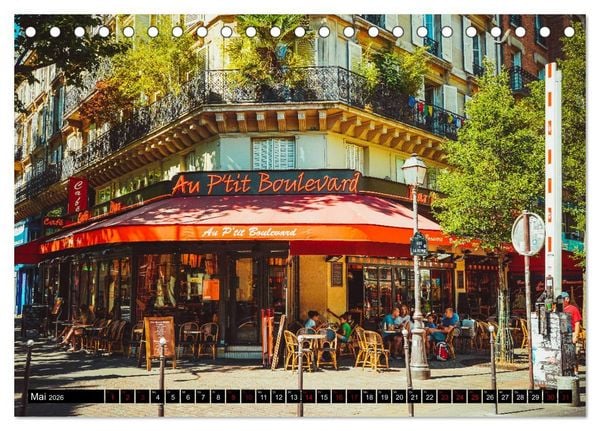 Produktbild: Paris Bistros (Tischkalender 2026 DIN A5 quer), CALVENDO Monatskalender